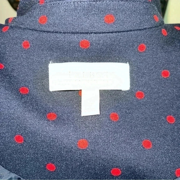 Talbots Navy Blue Blazer with Red Polka Dots NWOT Size 8P - Picture 8 of 14